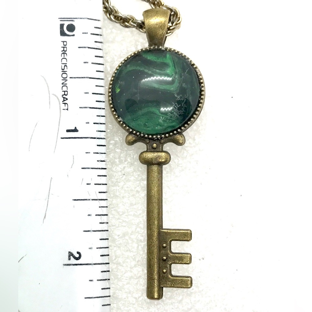 Necklace Handmade dome key Pendant bronze NSN